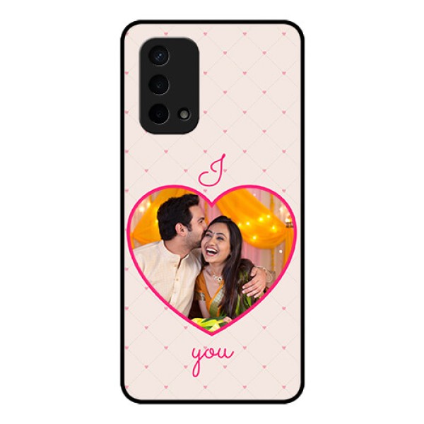 Oppo A74 5G Custom Glass Mobile Case - Heart Shape Design