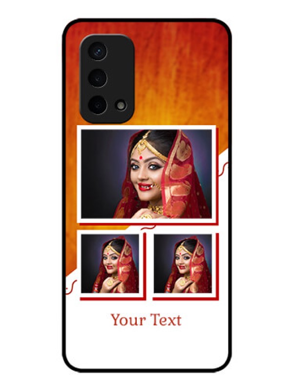 Custom Oppo A74 5G Custom Glass Phone Case - Wedding Memories Design