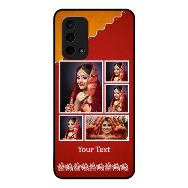 Oppo A74 5G Personalized Glass Phone Case - Wedding Pic Upload Design