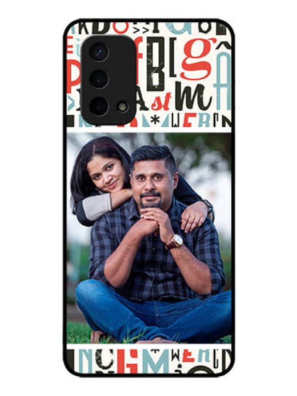 Custom Oppo A74 5G Personalized Glass Phone Case - Alphabet Design