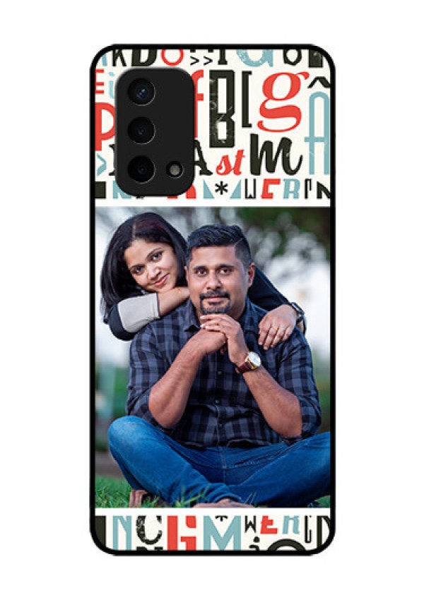 Oppo A74 5G Personalized Glass Phone Case - Alphabet Design