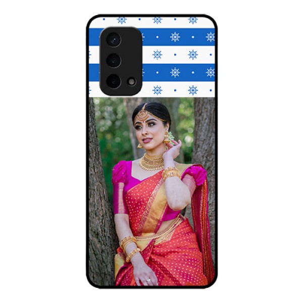 Oppo A74 5G Photo Printing on Glass Case - Snow Pattern Design