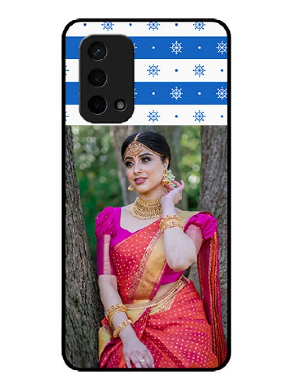 Custom Oppo A74 5G Photo Printing on Glass Case - Snow Pattern Design