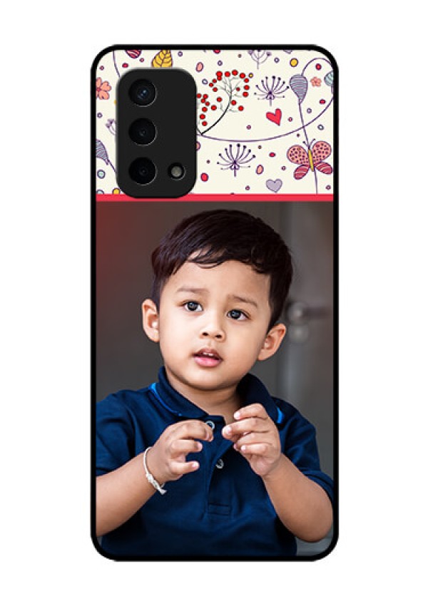 Oppo A74 5G Custom Glass Mobile Case - Premium Floral Design