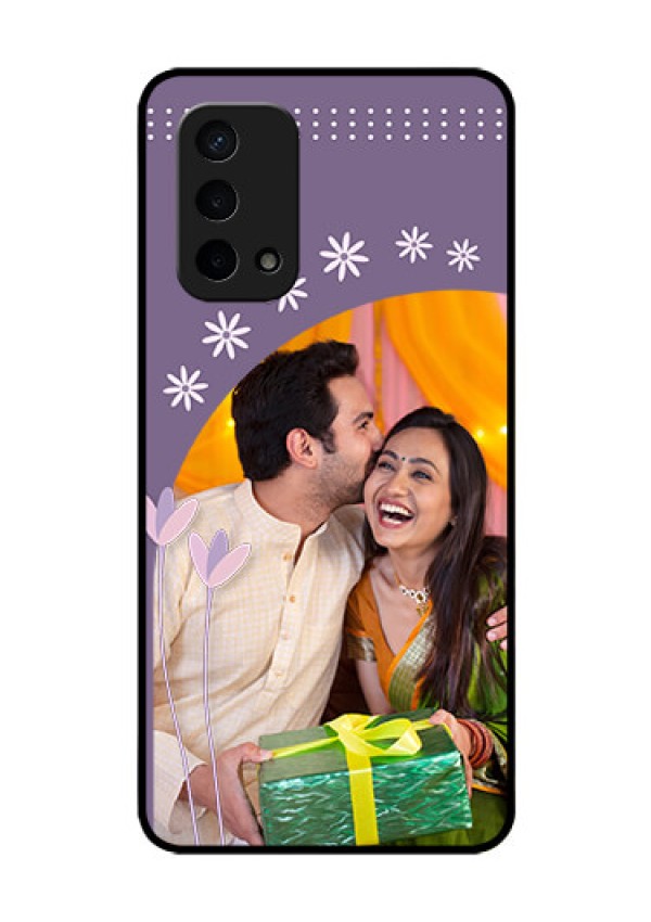 Oppo A74 5G Custom Glass Mobile Case - Lavender flowers design