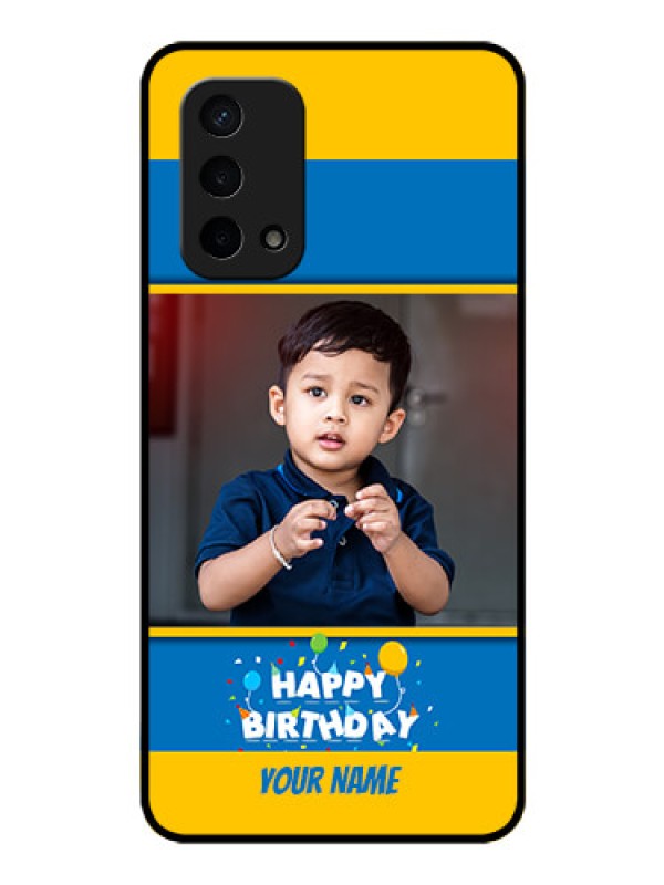 Custom Oppo A74 5G Custom Glass Mobile Case - Birthday Wishes Design