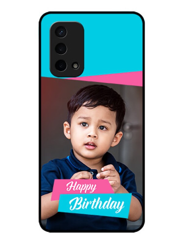 Custom Oppo A74 5G Personalized Glass Phone Case - Image Holder with 2 Color Design