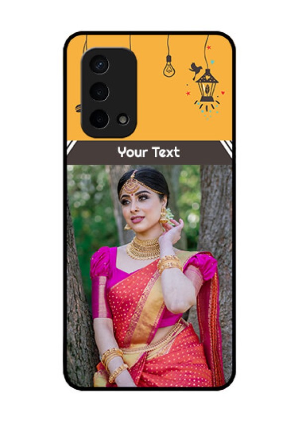 Oppo A74 5G Custom Glass Mobile Case - with Family Picture and Icons
