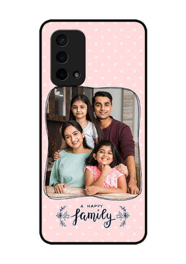 Oppo A74 5G Custom Glass Phone Case - Family with Dots Design