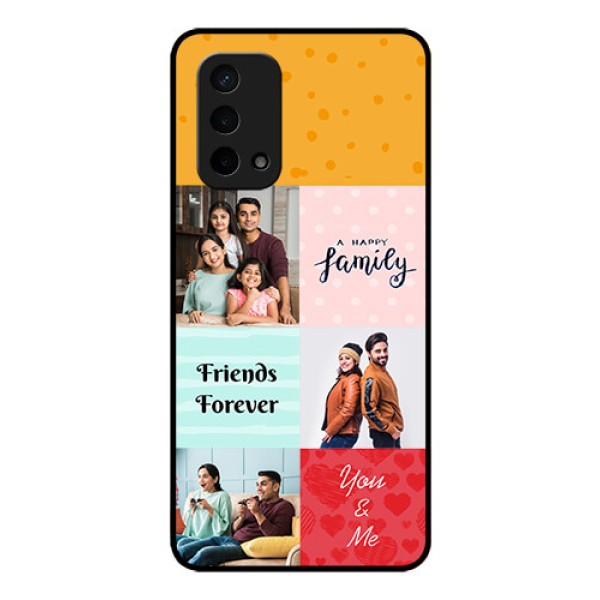 Oppo A74 5G Personalized Glass Phone Case - Images with Quotes Design