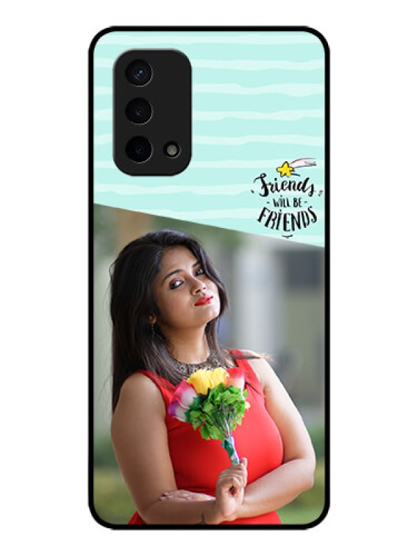 Custom Oppo A74 5G Custom Glass Phone Case - Friends Picture Icon Design