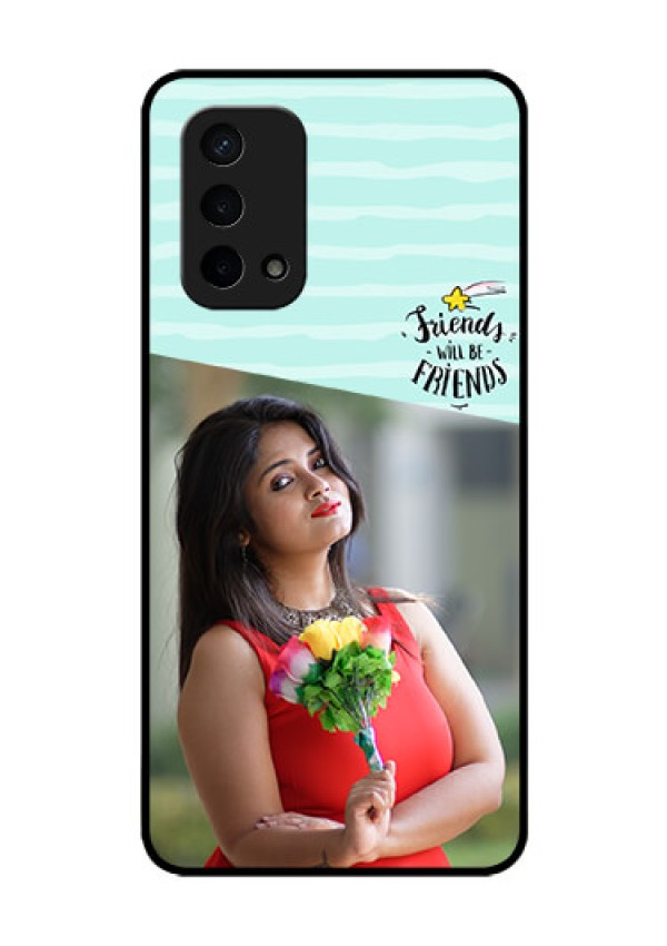 Oppo A74 5G Custom Glass Phone Case - Friends Picture Icon Design