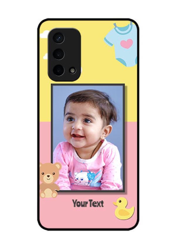 Oppo A74 5G Photo Printing on Glass Case - Kids 2 Color Design