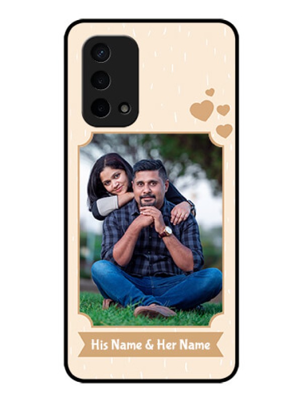 Custom Oppo A74 5G Custom Glass Phone Case - with confetti love design