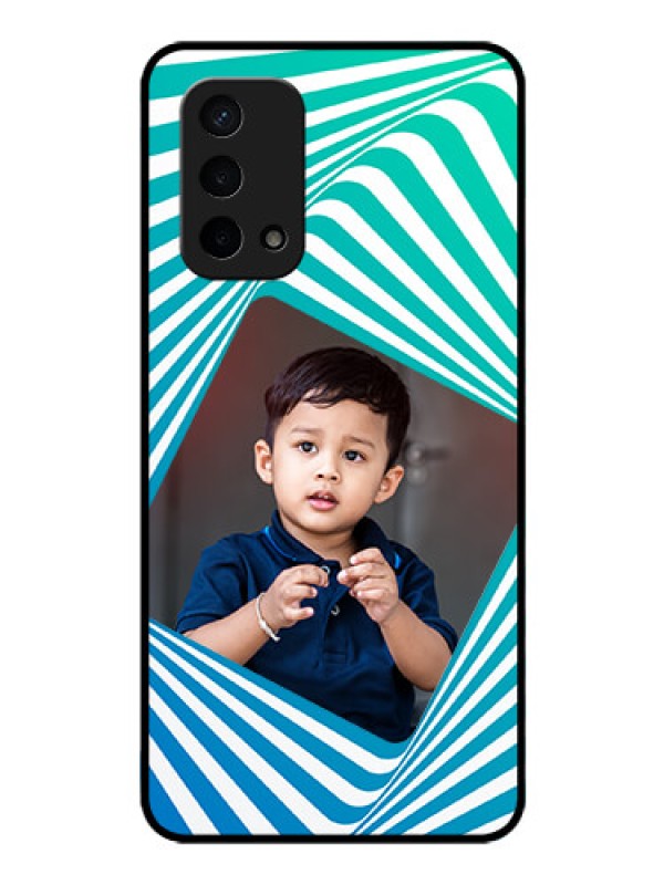 Custom Oppo A74 5G Personalized Glass Phone Case - Abstract Spiral Design