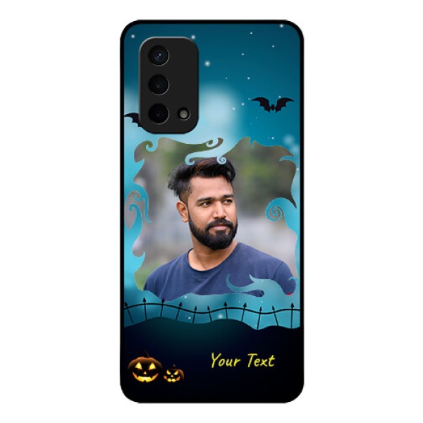 Oppo A74 5G Custom Glass Phone Case - Halloween frame design