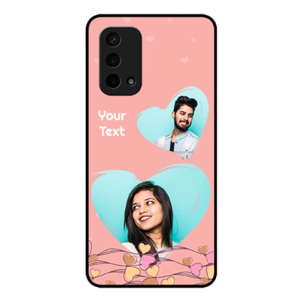 Oppo A74 5G Custom Glass Mobile Case - Love Doodle Design