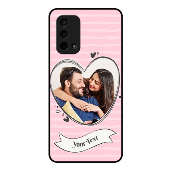 Oppo A74 5G Custom Glass Phone Case - Vintage Heart Design