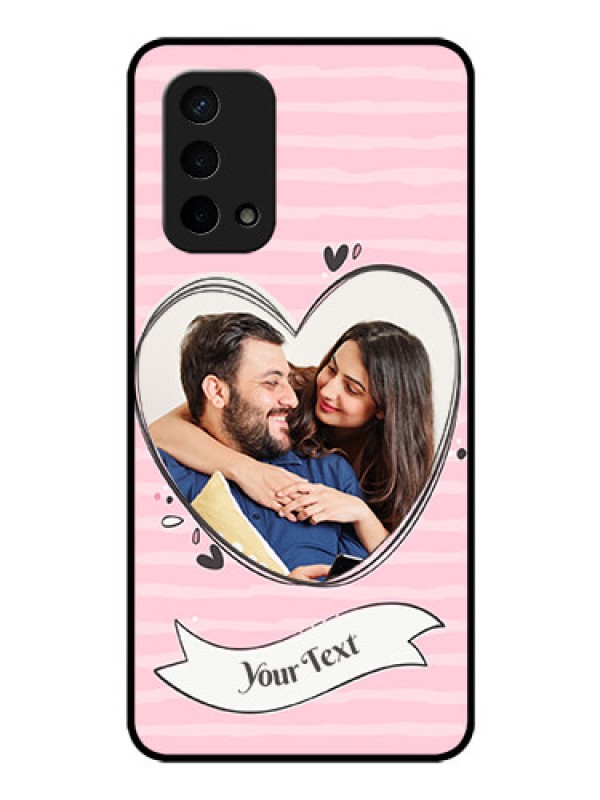 Custom Oppo A74 5G Custom Glass Phone Case - Vintage Heart Design