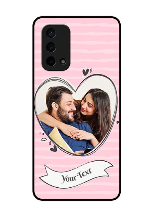 Oppo A74 5G Custom Glass Phone Case - Vintage Heart Design