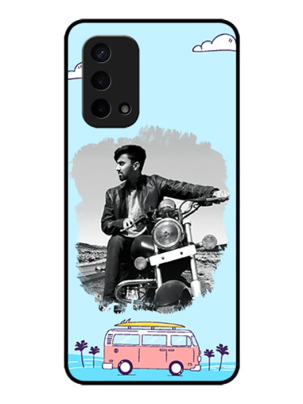 Custom Oppo A74 5G Photo Printing on Glass Case - Travel & Adventure Design