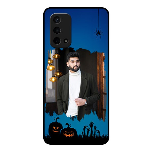 Oppo A74 5G Photo Printing on Glass Case - with pro Halloween design
