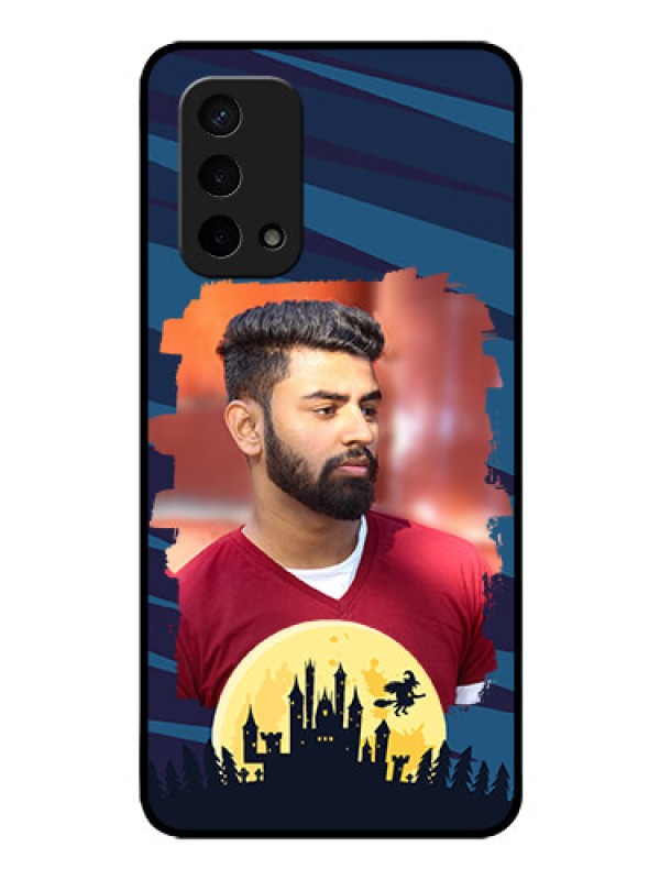 Custom Oppo A74 5G Photo Printing on Glass Case - Halloween Witch Design