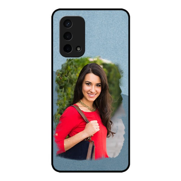 Oppo A74 5G Custom Glass Mobile Case - Grunge Line Art Design