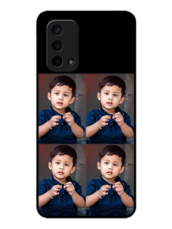 Custom Oppo A74 5G 4 Image Holder on Glass Mobile Cover