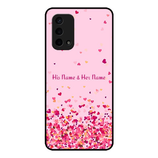 Oppo A74 5G Photo Printing on Glass Case - Floating Hearts Design Oppo A74 5G Photo Printing on Glass Case - Floating Hearts Design