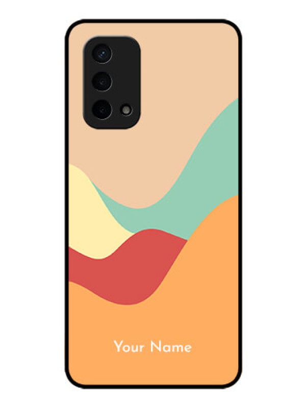 Custom Oppo A74 5G Personalized Glass Phone Case - Ocean Waves Multi-colour Design