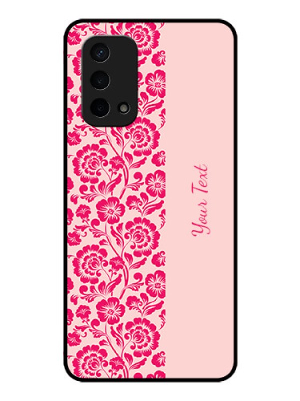 Custom Oppo A74 5G Custom Glass Phone Case - Attractive Floral Pattern Design