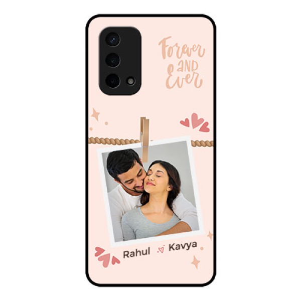 Oppo A74 5G Custom Glass Phone Case - Forever and ever love Design Oppo A74 5G Custom Glass Phone Case - Forever and ever love Design