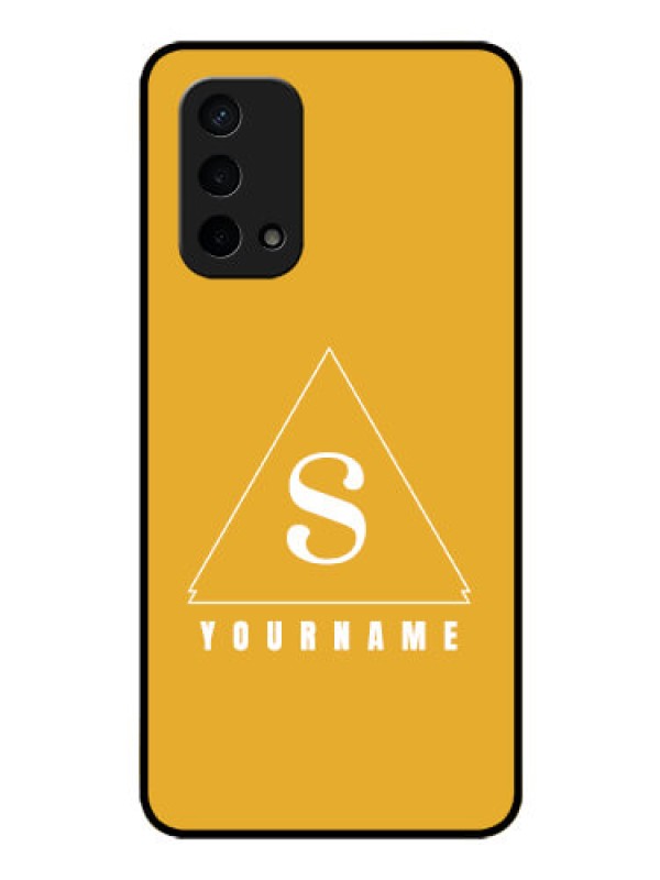 Custom Oppo A74 5G Personalized Glass Phone Case - simple triangle Design