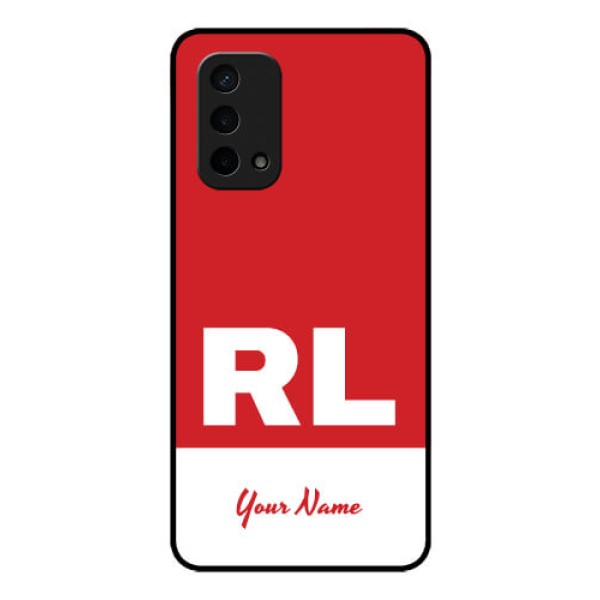 Oppo A74 5G Personalized Glass Phone Case - dual tone custom text Design Oppo A74 5G Personalized Glass Phone Case - dual tone custom text Design