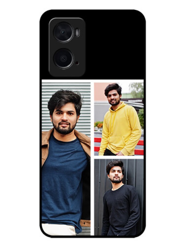 Custom Oppo A76 Photo Printing on Glass Case - Upload Multiple Picture Design