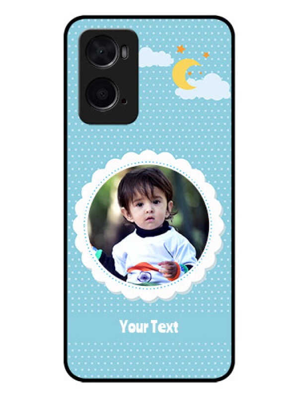 Custom Oppo A76 Personalised Glass Phone Case - Violet Pattern Design