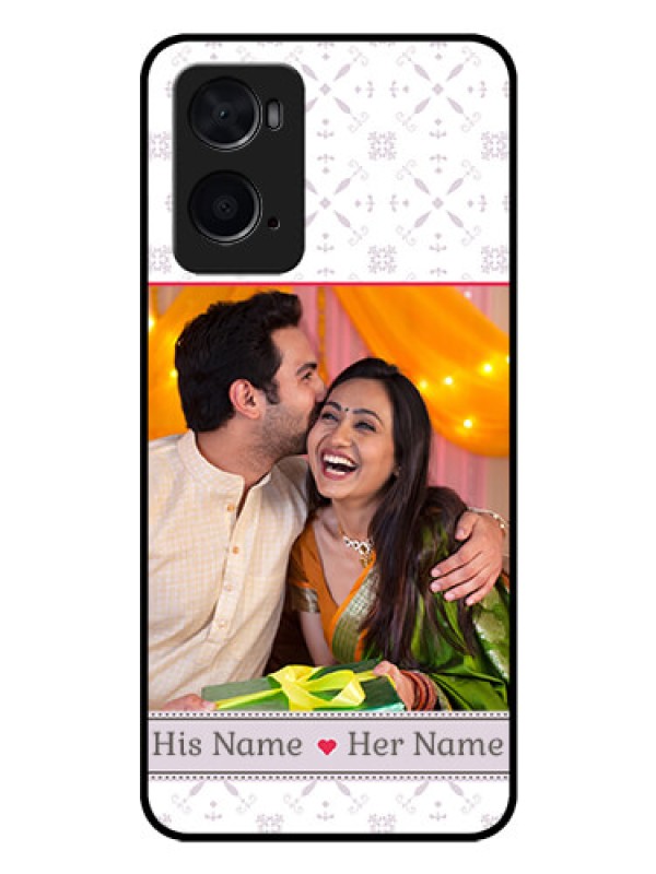 Custom Oppo A76 Custom Glass Mobile Case - with Photo and Ethnic Design