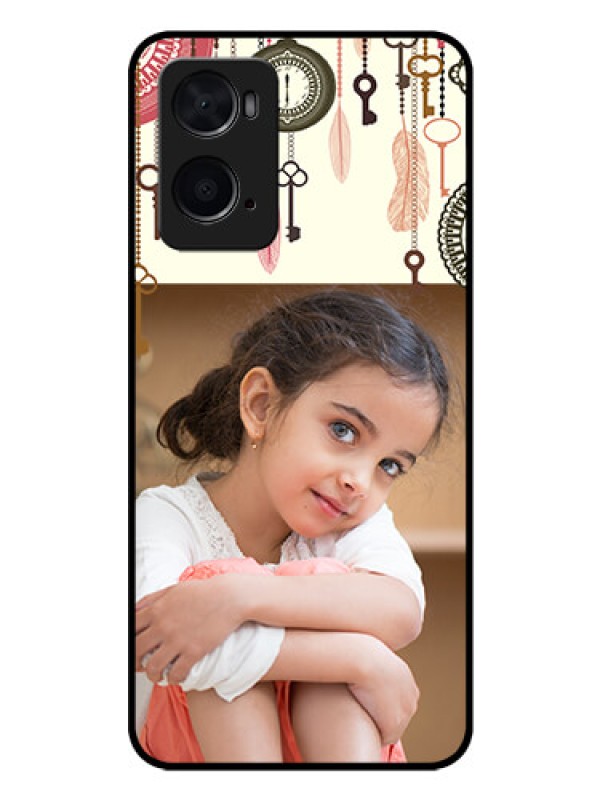 Custom Oppo A76 Custom Glass Mobile Case - Boho Style Design