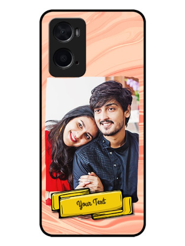 Custom Oppo A76 Personalized Glass Phone Case - Marble Texture Design