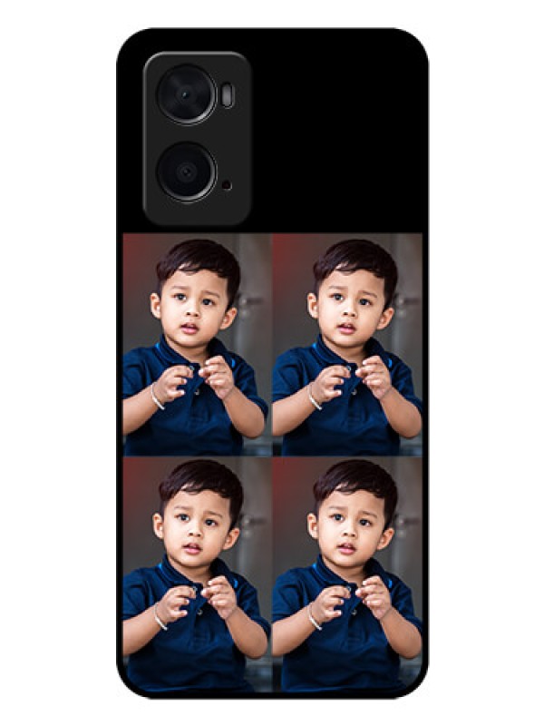 Custom Oppo A76 4 Image Holder on Glass Mobile Cover