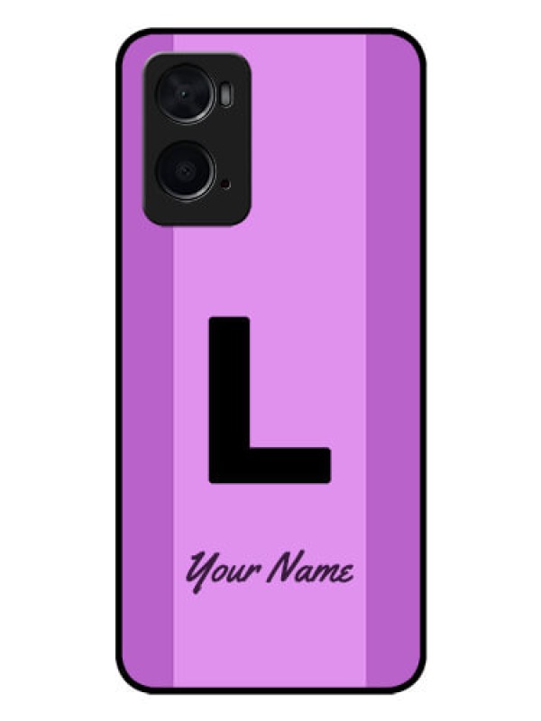 Custom Oppo A76 Custom Glass Phone Case - Tricolor custom text Design