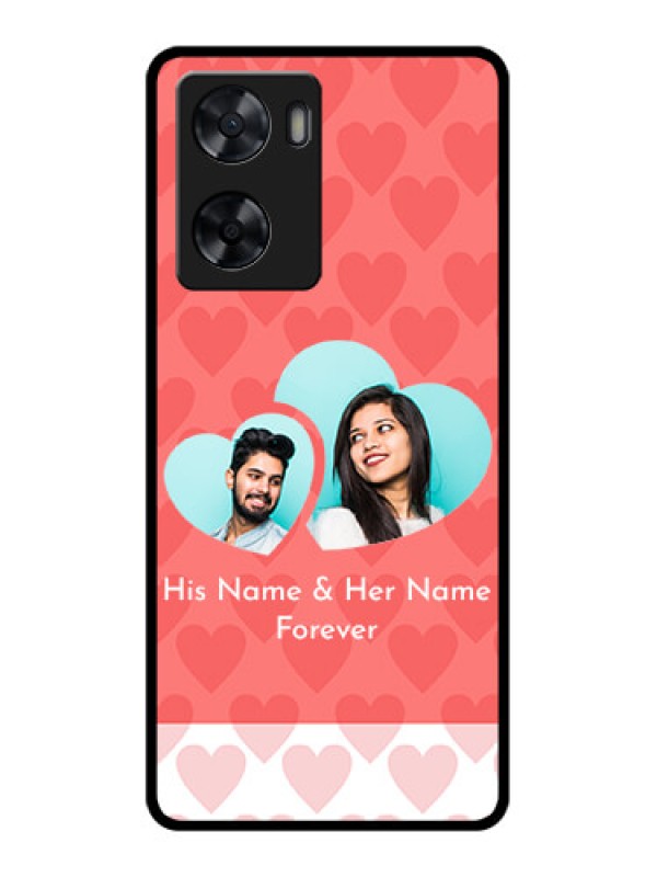 Custom Oppo A77 4G Personalized Glass Phone Case - Couple Pic Upload Design
