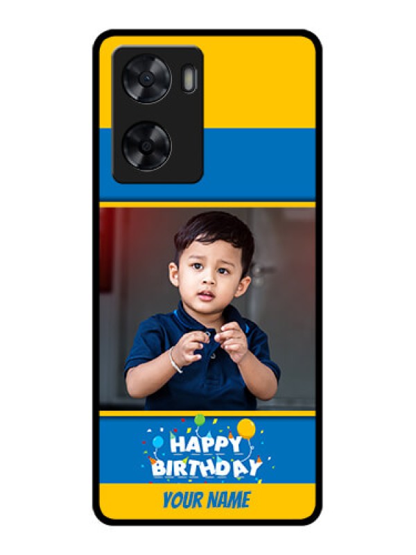 Custom Oppo A77 4G Custom Glass Mobile Case - Birthday Wishes Design
