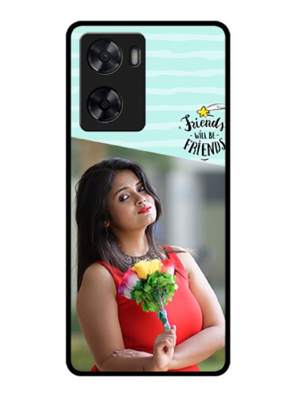 Custom Oppo A77 4G Custom Glass Phone Case - Friends Picture Icon Design