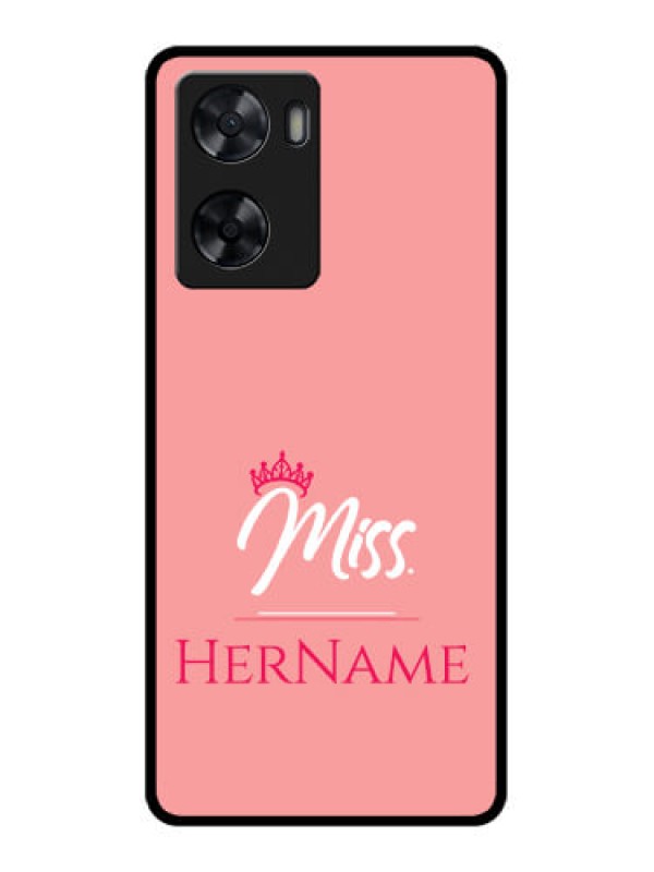 Custom Oppo A77 4G Custom Glass Phone Case Mrs with Name