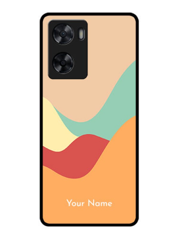 Custom Oppo A77 4G Personalized Glass Phone Case - Ocean Waves Multi-colour Design