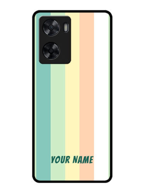 Custom Oppo A77 4G Photo Printing on Glass Case - Multi-colour Stripes Design