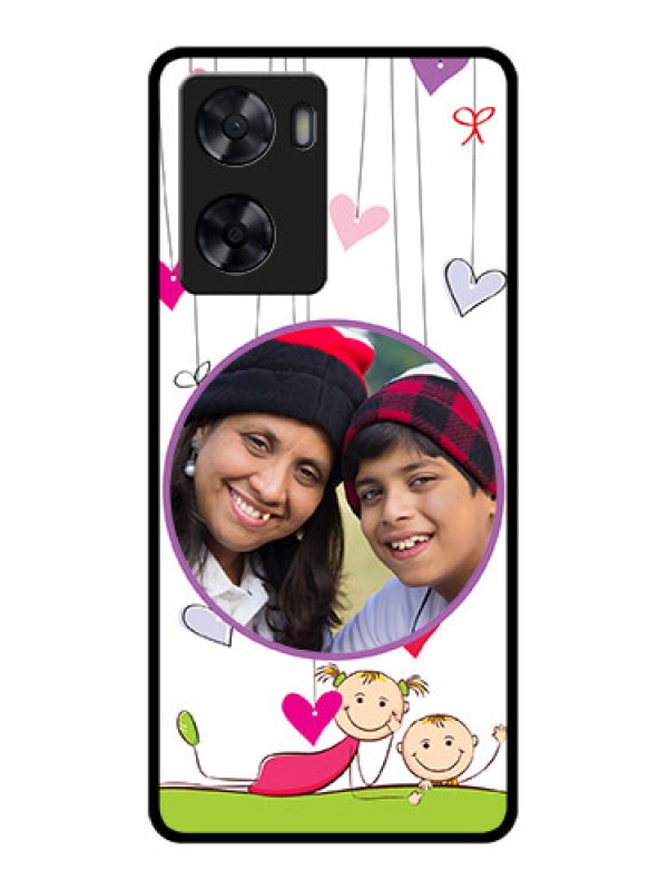 Custom Oppo A77s Photo Printing on Glass Case - Cute Kids Phone Case Design