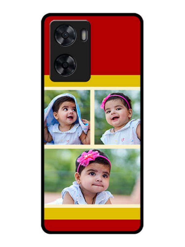 Custom Oppo A77s Custom Glass Mobile Case - Multiple Pic Upload Design